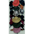24 Peg Wooden Hat Rack with Mirror